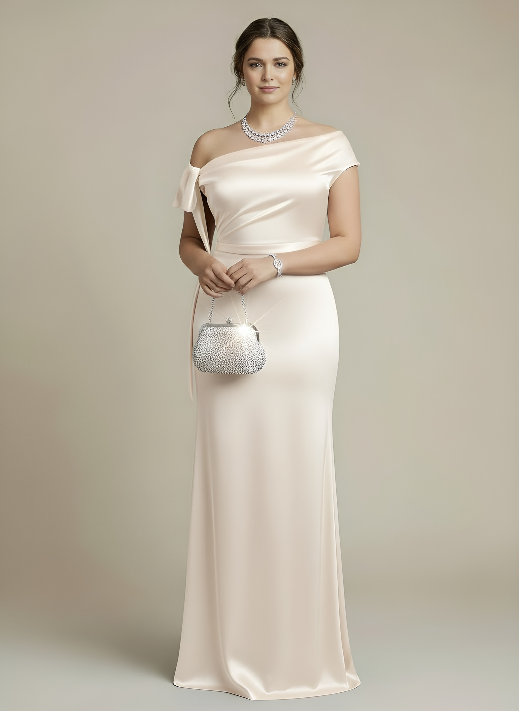 Annatasia Off-Shoulder Black Silk Maxi Dress for Formal Events | Premium Suzhou Silk | Elegant Evening Gown