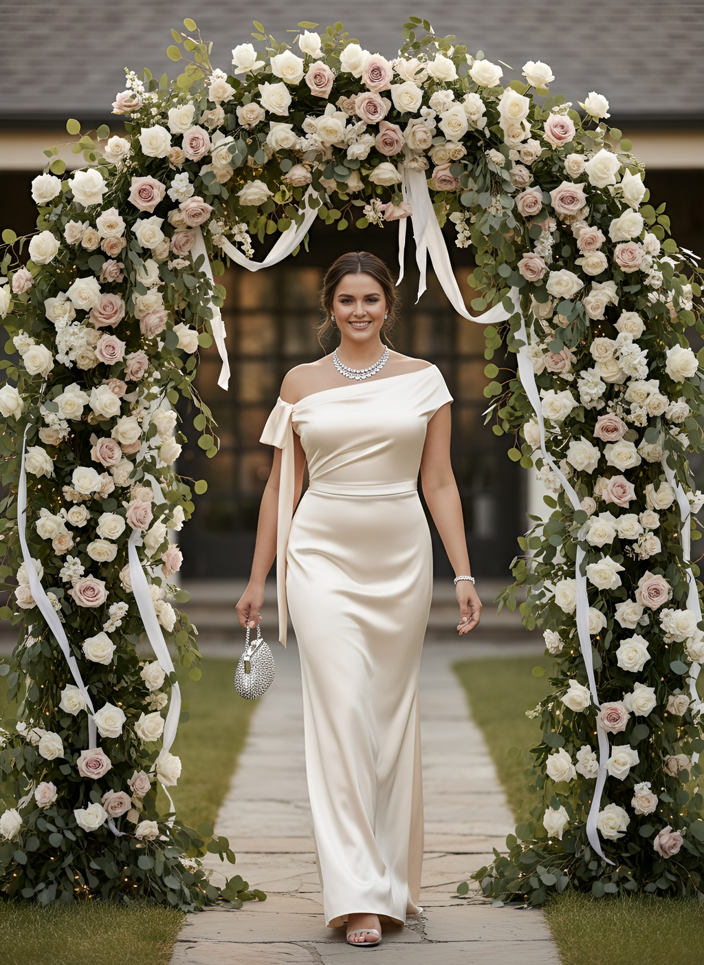 Annatasia Off-Shoulder Black Silk Maxi Dress for Formal Events | Premium Suzhou Silk | Elegant Evening Gown